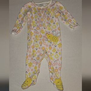 Child of mine bumble bees flowers bee footed pj's pajamas snaps  3 6 months